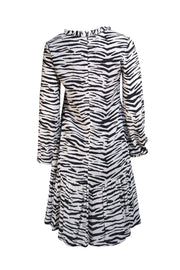 Pinko - White & Black Zebra Print Mini "Utopia" Dress Sz 2 - Current Boutique
