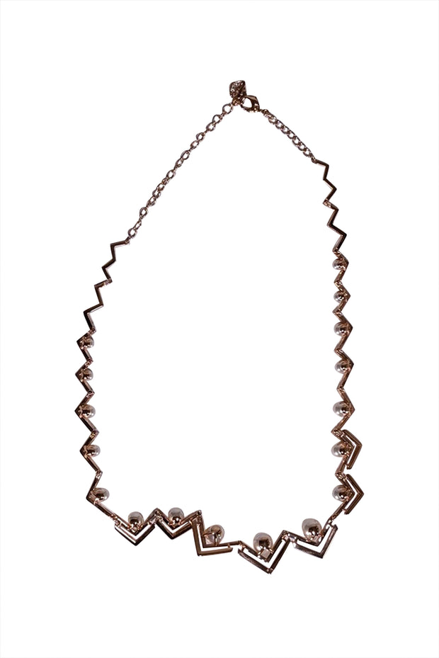 Swarovski - Rose Gold & Pearl Detail Edify All-Around Necklace