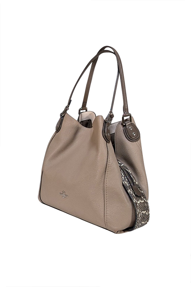 Coach - Taupe Edie 31 Leather Shoulder Bag - Current Boutique