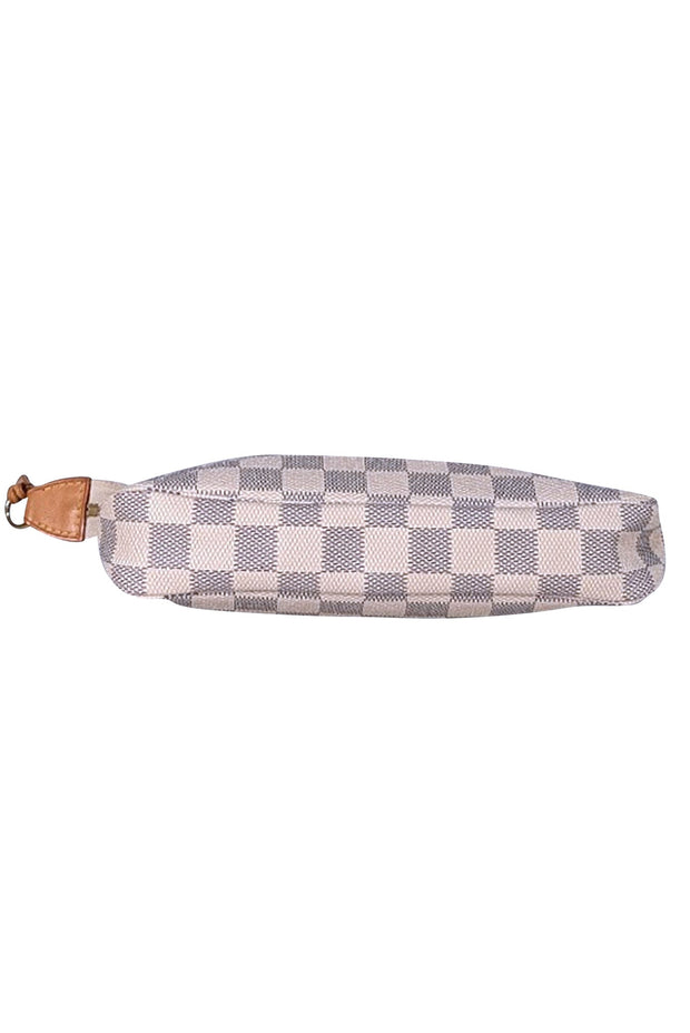 Louis Vuitton - White Damier Logo Pochette Shoulder Bag - Current Boutique