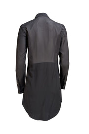 Alexander Wang - Black Sheer Mini Shirt Dress Sz XS - Current Boutique