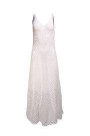 Vince - White Crochet Knit Sleeveless Maxi Dress Sz XS