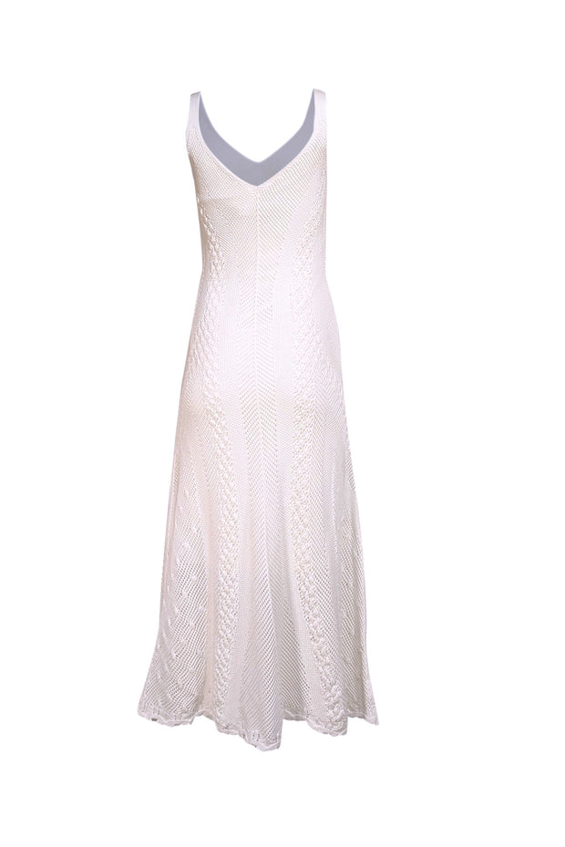 Vince - White Crochet Knit Sleeveless Maxi Dress Sz XS