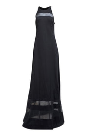 St. John - Black Knit Sleeveless Maxi Dress Sz 10 - Current Boutique