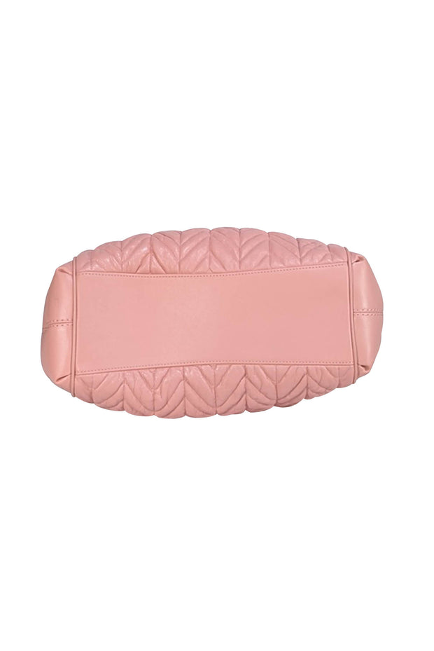 Coach - Petal Pink Leather Chevron Quilted Shoulder Bag - Current Boutique