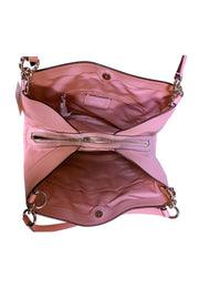 Coach - Petal Pink Leather Chevron Quilted Shoulder Bag - Current Boutique