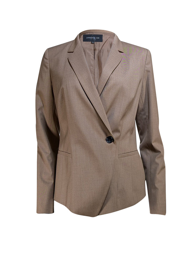 Lafayette 148 - Brown Single Button Wool Blazer Sz 8