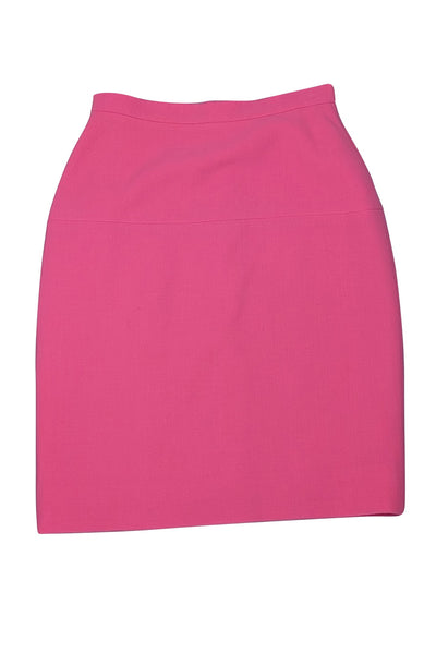 Chanel - Bubblegum Pink Wool Mini Skirt Sz 6 - Current Boutique