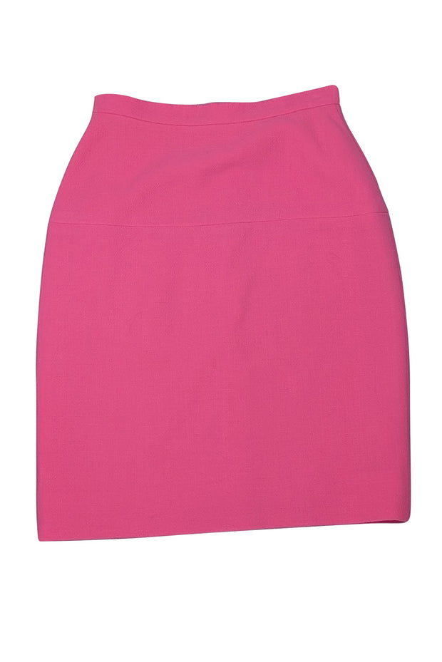 Chanel - Bubblegum Pink Wool Mini Skirt Sz 6 - Current Boutique