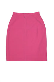 Chanel - Bubblegum Pink Wool Mini Skirt Sz 6 - Current Boutique