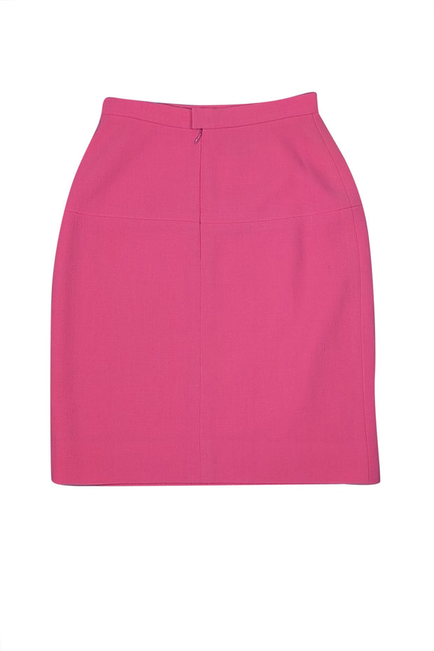 Chanel - Bubblegum Pink Wool Mini Skirt Sz 6 - Current Boutique
