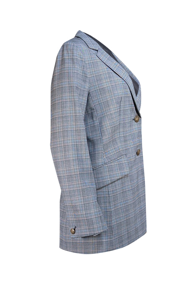 Rag & Bone - Grey Plaid Two Button Blazer Sz 2 - Current Boutique