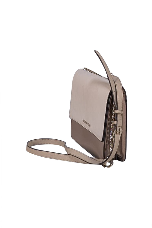 Michael Kors - Cream & Beige Saffiano Leather Crossbody Bag - Current Boutique
