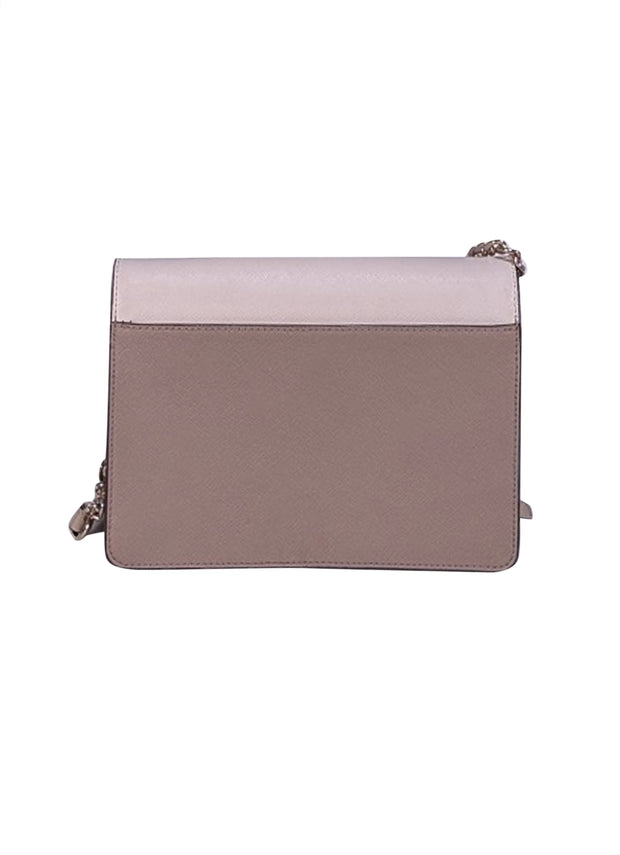 Michael Kors - Cream & Beige Saffiano Leather Crossbody Bag - Current Boutique