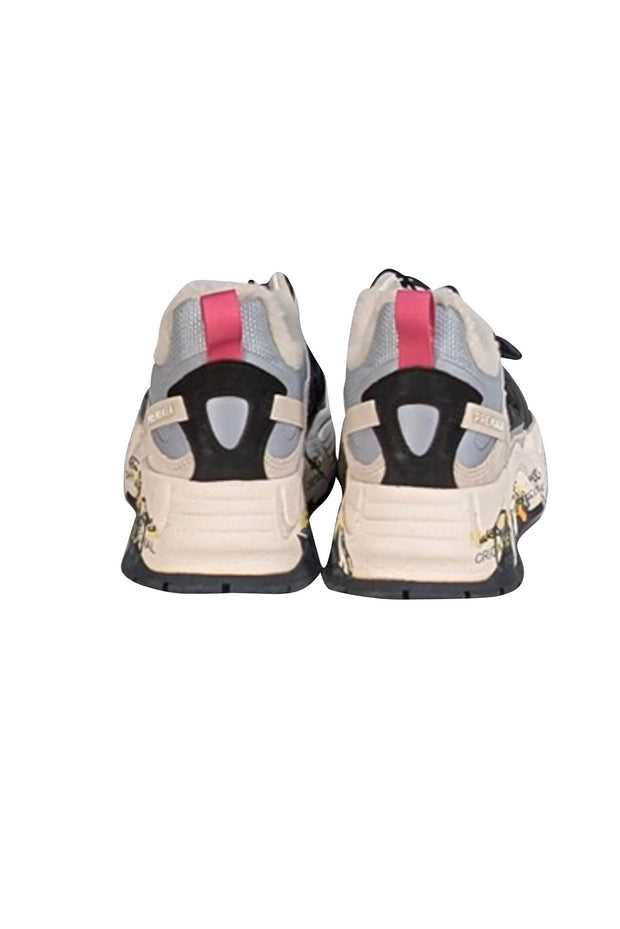 Premiata - Black, Grey, & Pink Shearling Lined Sneakers Sz 6 - Current Boutique