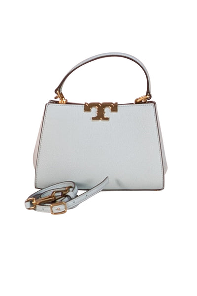 Tory Burch - Mint Blue Pebbled Leather Eleanor Satchel Bag - Current Boutique