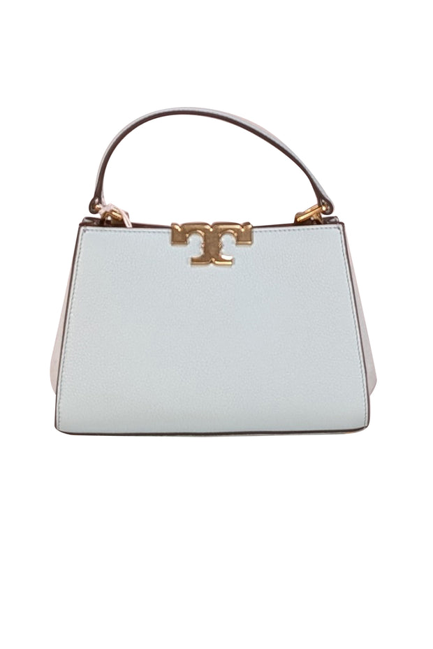 Tory Burch - Mint Blue Pebbled Leather Eleanor Satchel Bag - Current Boutique