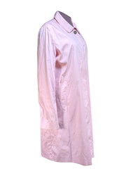 Burberry - Baby Pink Trench Coat Sz 14 - Current Boutique
