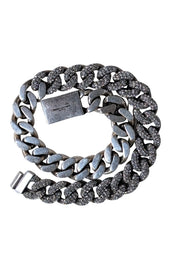 Yves Saint Laurent - Silver Cuban Link Style Necklace - Current Boutique