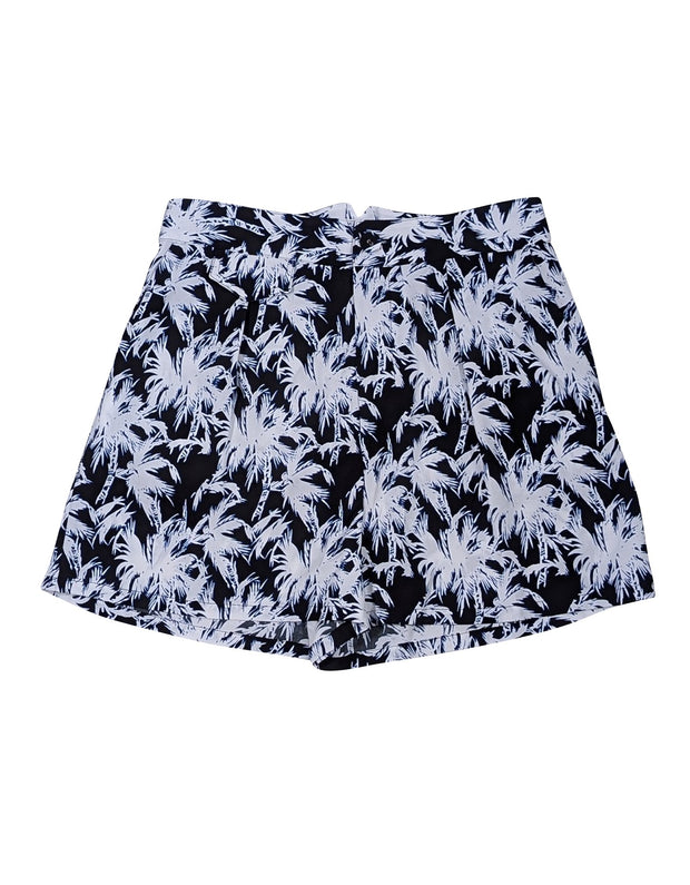 Diane von Furstenberg - Black & White Print Silk Blend Shorts Sz 6