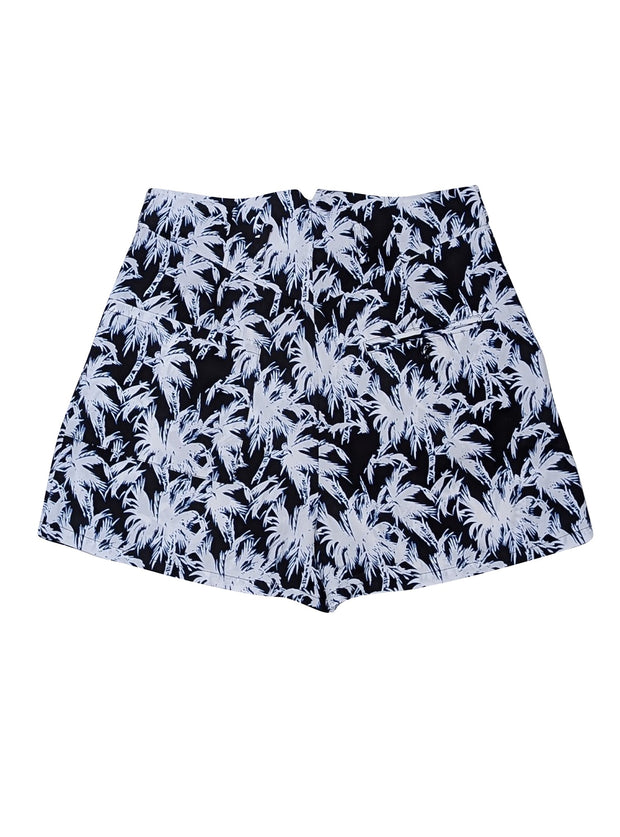 Diane von Furstenberg - Black & White Print Silk Blend Shorts Sz 6