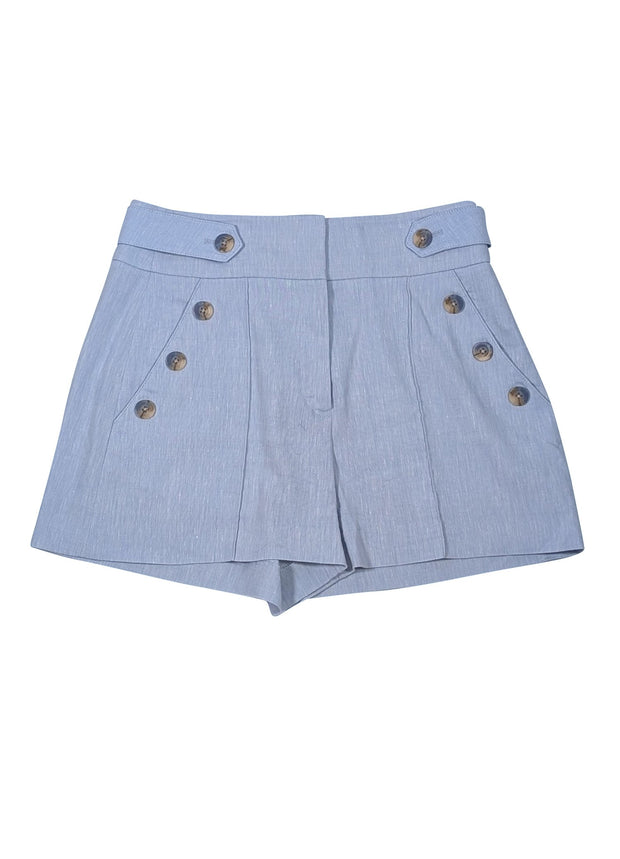 Veronica Beard - Pale Blue Linen Blend Shorts Sz 8