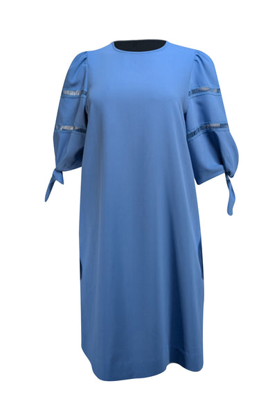 See By Chloe - "Riverside" Blue Shift Mini Dress Sz 10 - Current Boutique