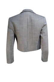 Judith & Charles - Black & White Herringbone Cropped "Benoist" Blazer Sz 4