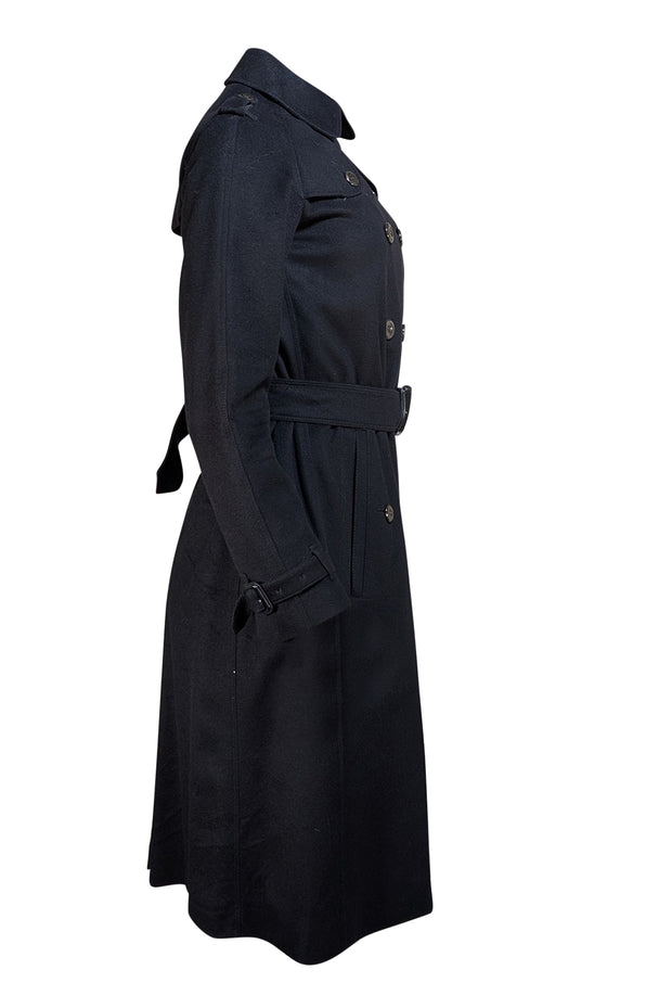 Burberry - Black Wool Blend Peacoat Sz 6