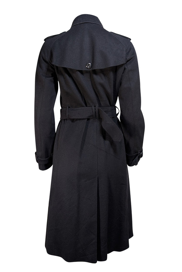 Burberry - Black Wool Blend Peacoat Sz 6