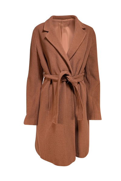 Dolce & Gabbana - Tan Belted Wool-Blend Coat Sz10 - Current Boutique