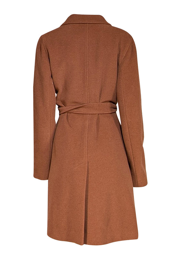 Dolce & Gabbana - Tan Belted Wool-Blend Coat Sz10 - Current Boutique