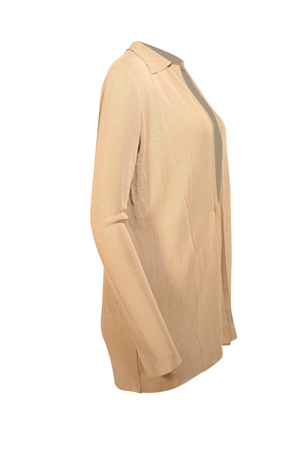 Gucci - Beige Knit Collared Cardigan Sz L - Current Boutique