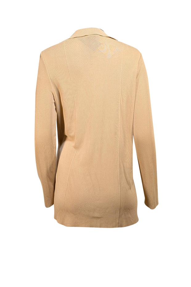 Gucci - Beige Knit Collared Cardigan Sz L - Current Boutique