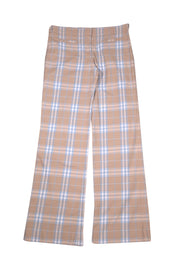 Burberry - Khaki & Light Blue Plaid Trouser Sz 8