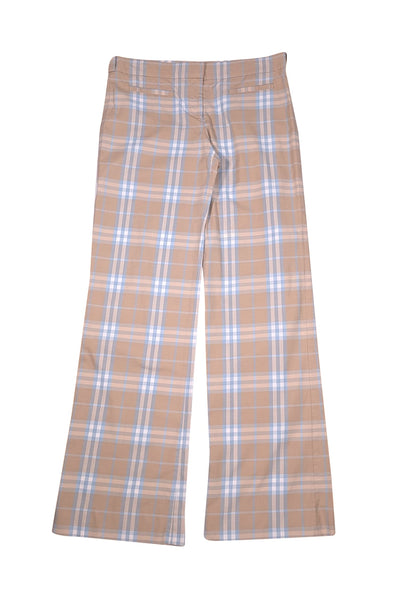 Burberry - Khaki & Light Blue Plaid Trouser Sz 8