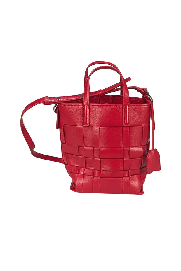 3.1 Phillip Lim - Red Woven Odita Mini Modern Lattice Crossbody Bag - Current Boutique