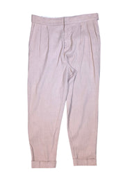 Isabel Marant - Blush Nude Linen Blend Pants Sz 10 - Current Boutique