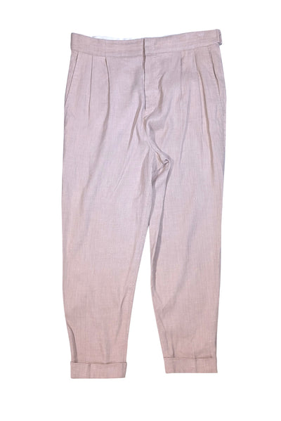 Isabel Marant - Blush Nude Linen Blend Pants Sz 10 - Current Boutique