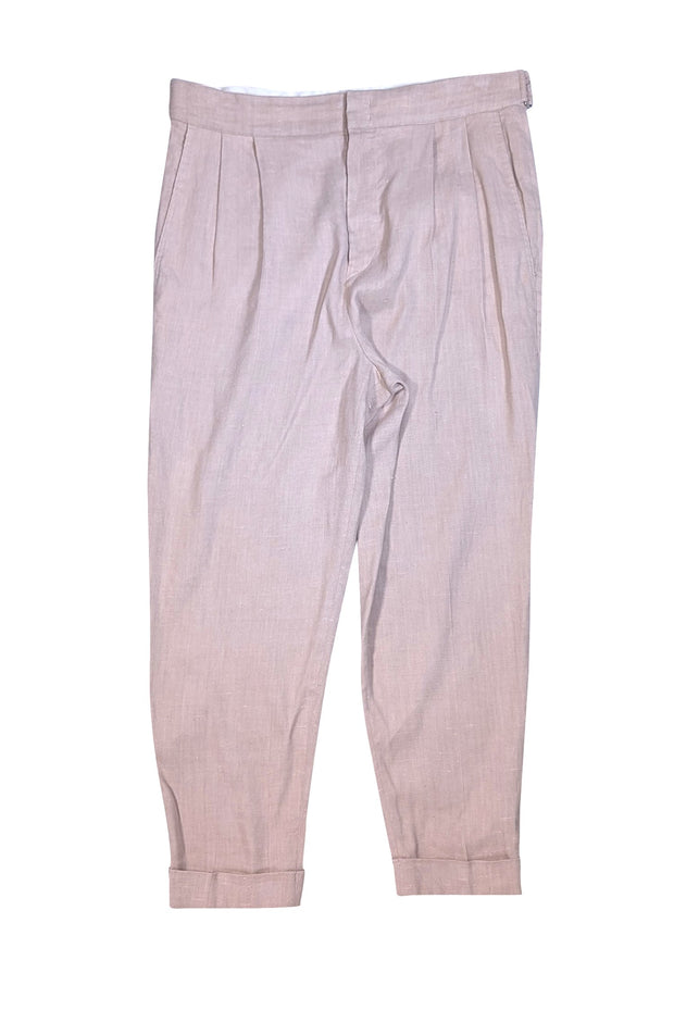Isabel Marant - Blush Nude Linen Blend Pants Sz 10 - Current Boutique