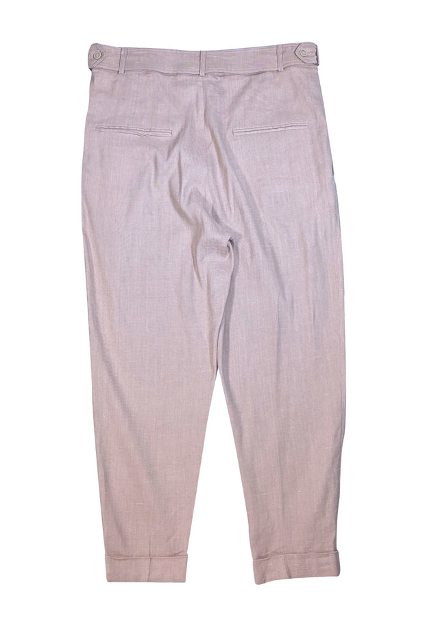 Isabel Marant - Blush Nude Linen Blend Pants Sz 10 - Current Boutique