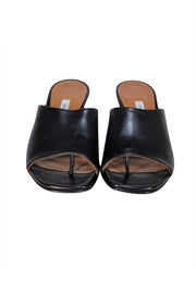 Emme Parsons - Black Open Toe Mule Heels Sz 7 - Current Boutique