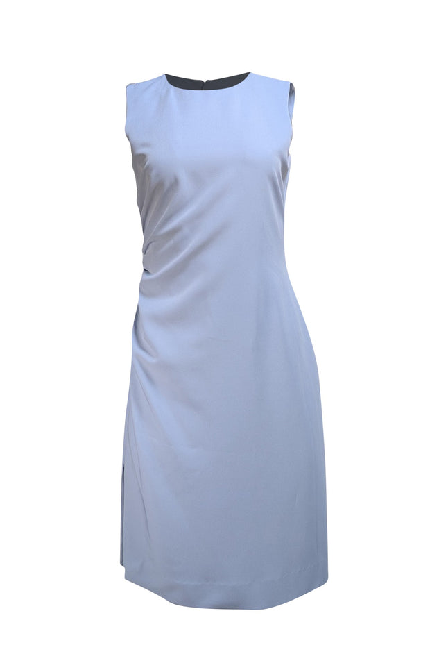 Milly - Light Blue Sleeveless Side Ruched Dress Sz 6