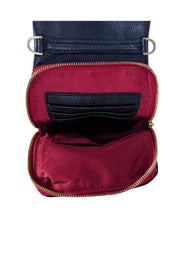 Hammitt - Black Leather Gold Detail Mini Crossbody Bag - Current Boutique