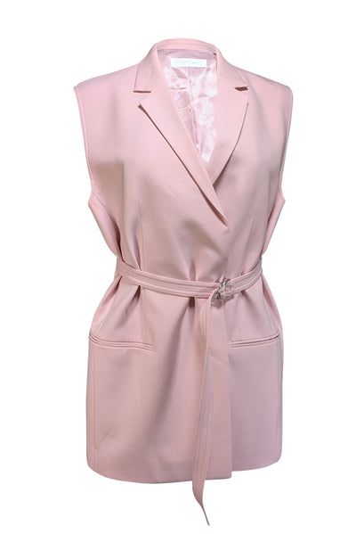 Helmut Lang - Light Pink Wrap Sleeveless Vest Sz 4 - Current Boutique