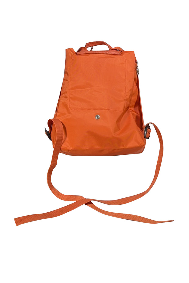 Longchamp - Orange Nylon Backpack - Current Boutique
