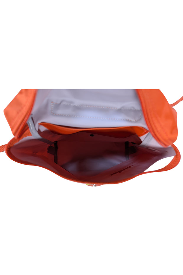 Longchamp - Orange Nylon Backpack - Current Boutique