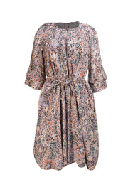 Rebecca Minkoff - Navy, Cream, & Multicolor Floral Tunic Dress Sz M