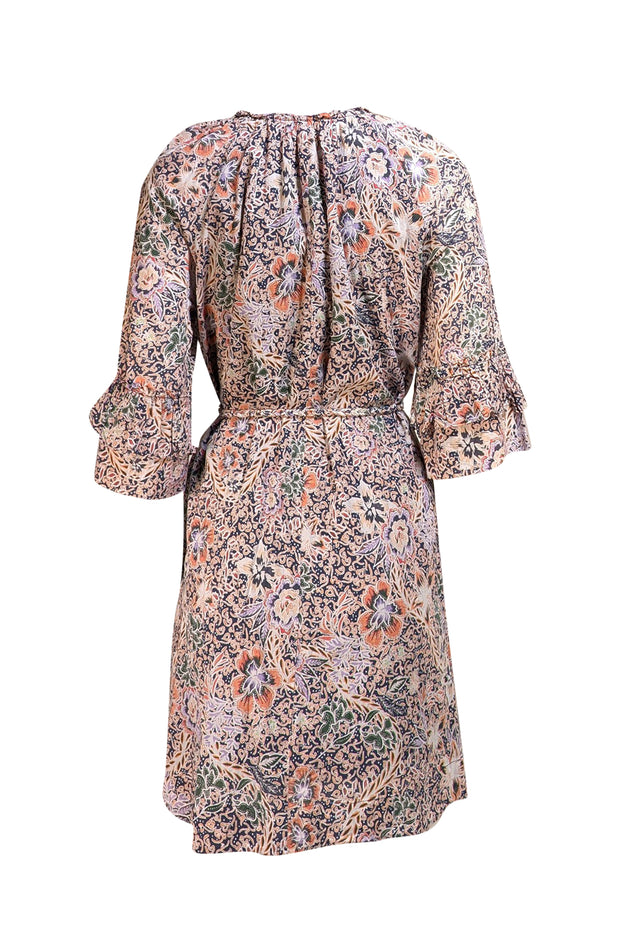 Rebecca Minkoff - Navy, Cream, & Multicolor Floral Tunic Dress Sz M