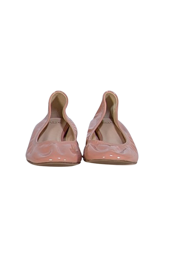 Lanvin - Pink Patent Leather Slip On Flats Sz 12 - Current Boutique